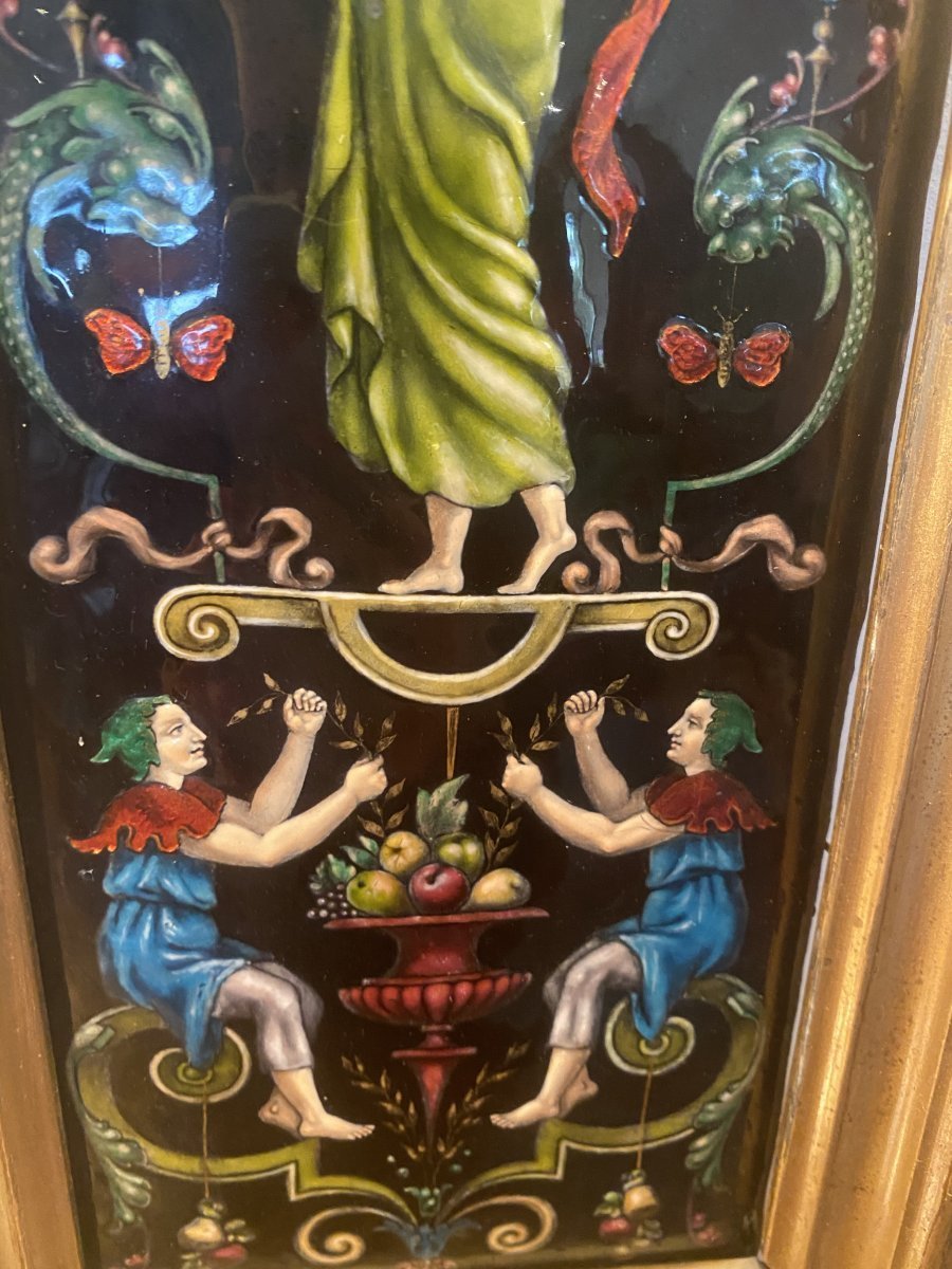 Limoges Enamel Plate Renaissance Decor XVIIIth / XIXth-photo-4