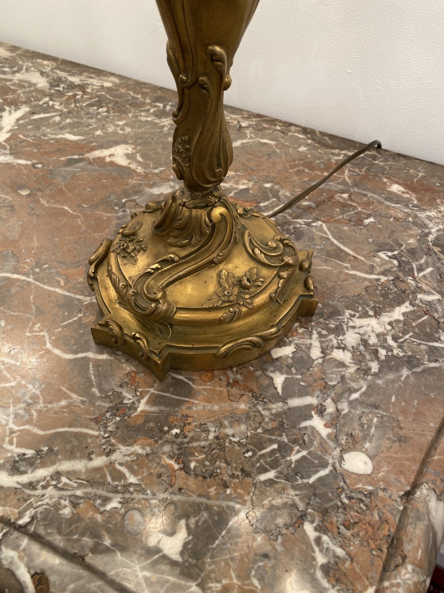 Important Pair Of Bronze Candelabra In Louis XV Style Nineteenth-photo-3