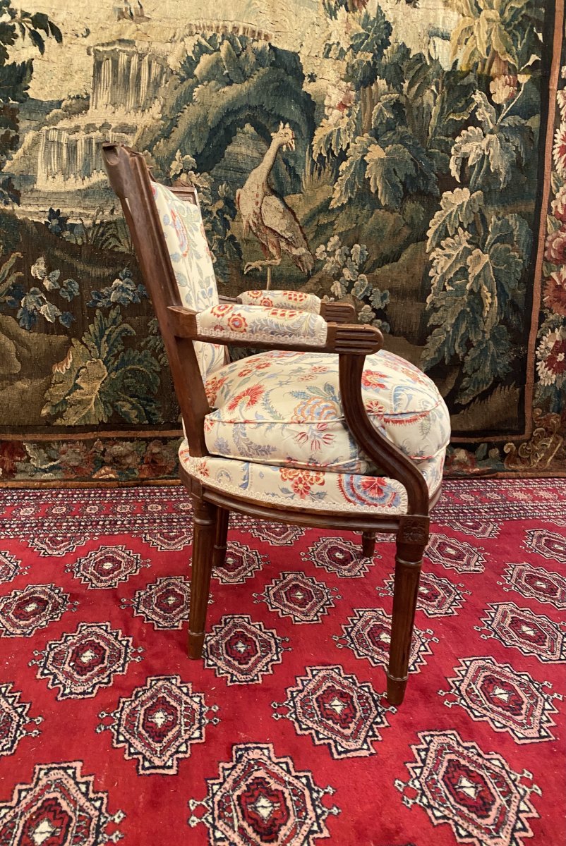 Fauteuil Cabriolet d'Epoque Louis XVI XVIIIeme Siecle-photo-3