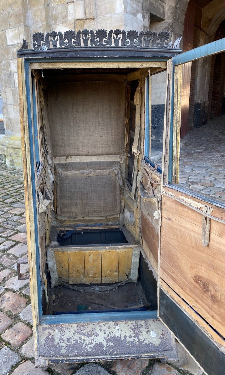 Very Rare Directoire Period Carrier Chair 18th Century Around 1790-photo-1