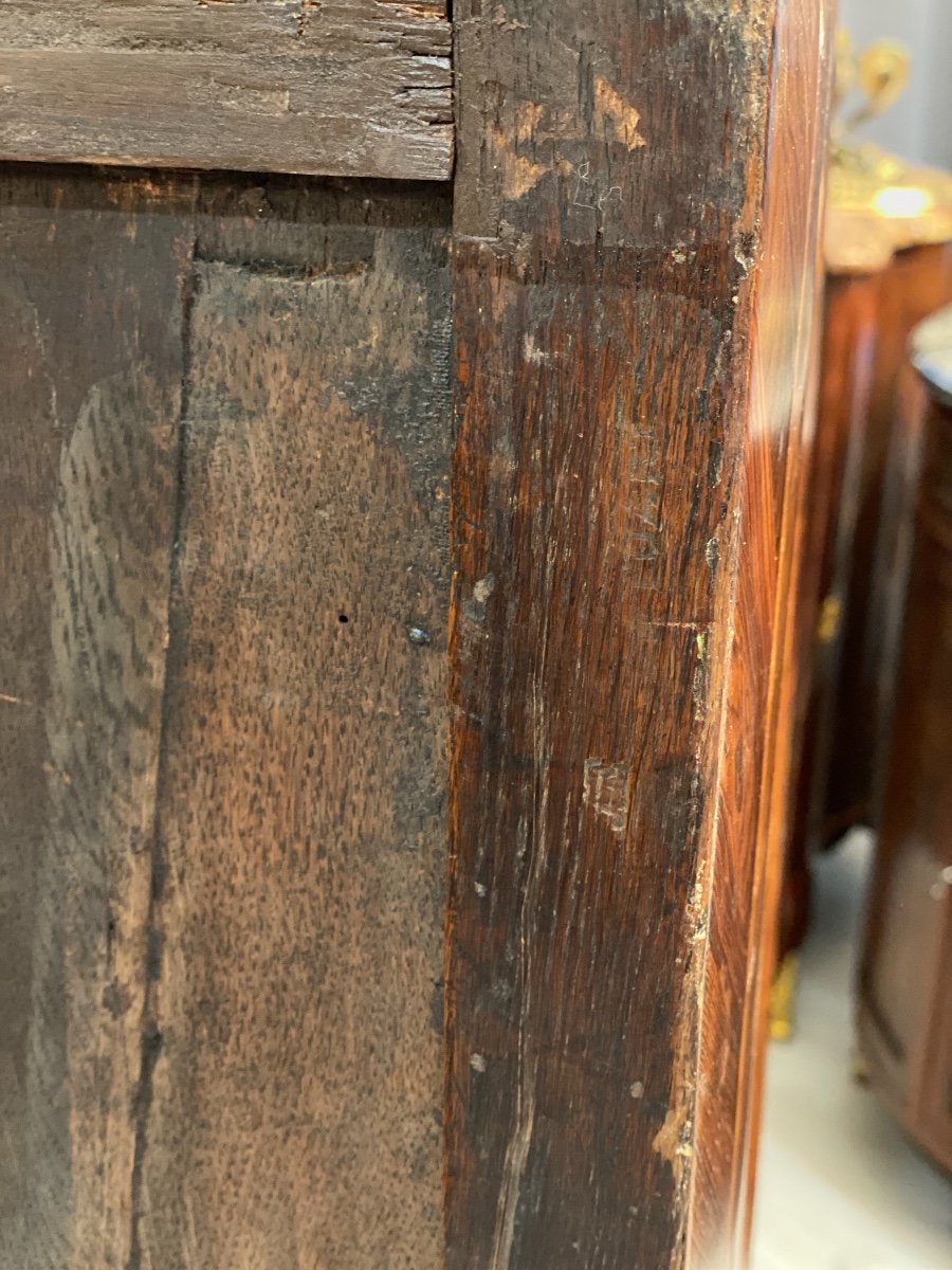 Jean-baptiste Tuart, Rare Secretary With Marquetry Curtains Louis XV Period Circa 1750-photo-5