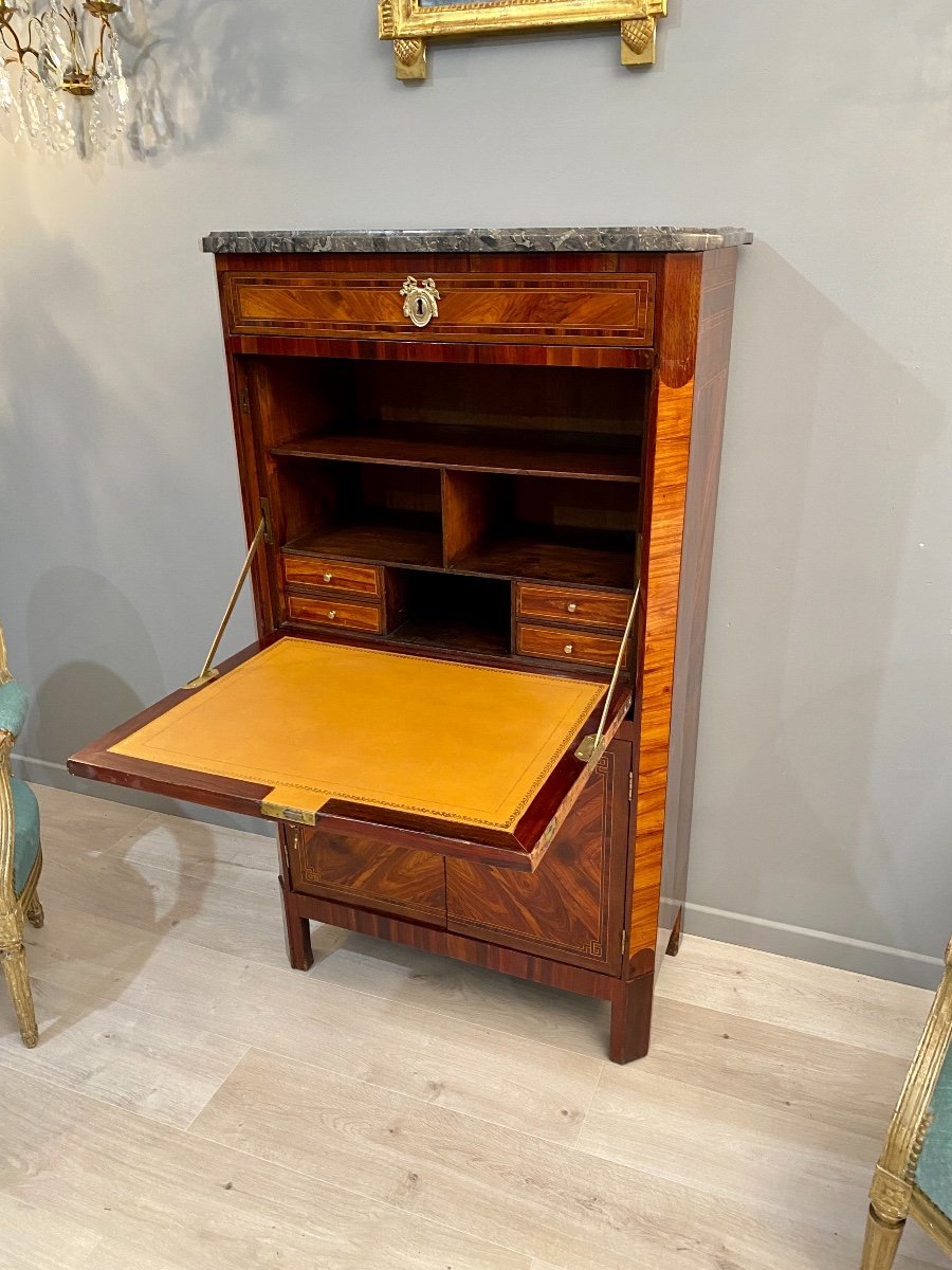 Stumpff Jean-chrysostome, Secretary Of The Louis XVI Period In XVIIIth Marquetry Around 1770-photo-2