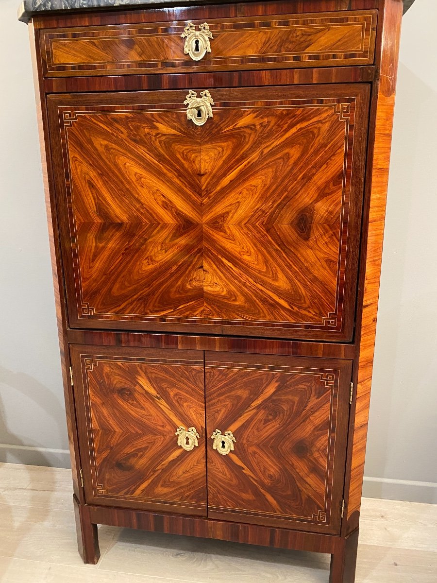 Stumpff Jean-chrysostome, Secretary Of The Louis XVI Period In XVIIIth Marquetry Around 1770-photo-3