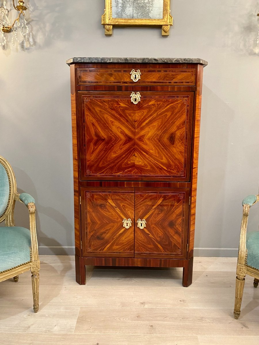 Stumpff Jean-chrysostome, Secretary Of The Louis XVI Period In XVIIIth Marquetry Around 1770-photo-7