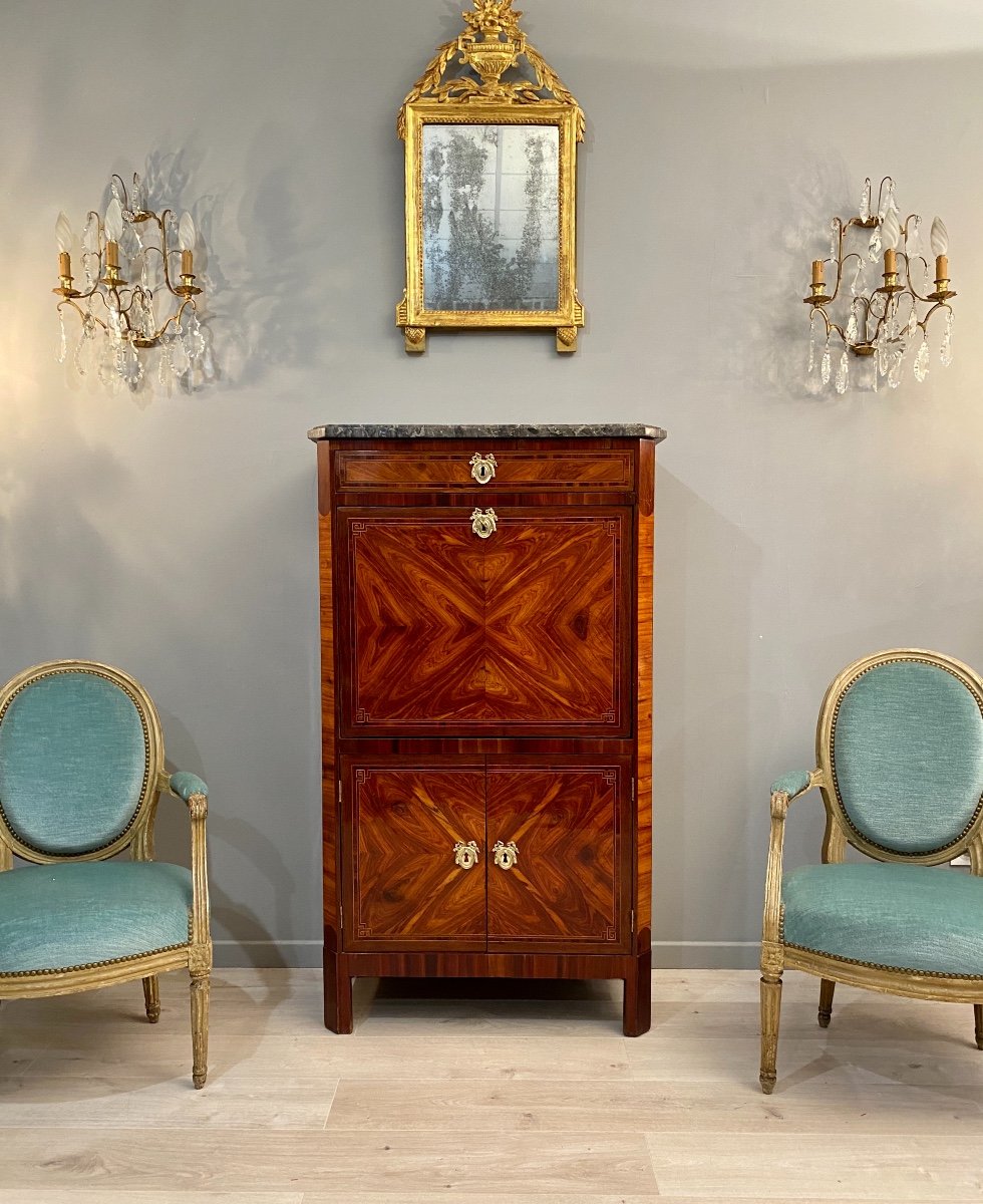 Stumpff Jean-chrysostome, Secretary Of The Louis XVI Period In XVIIIth Marquetry Around 1770