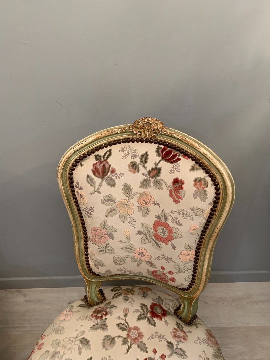 Pair Of Louis XV Style Chairs XIXth Century-photo-4