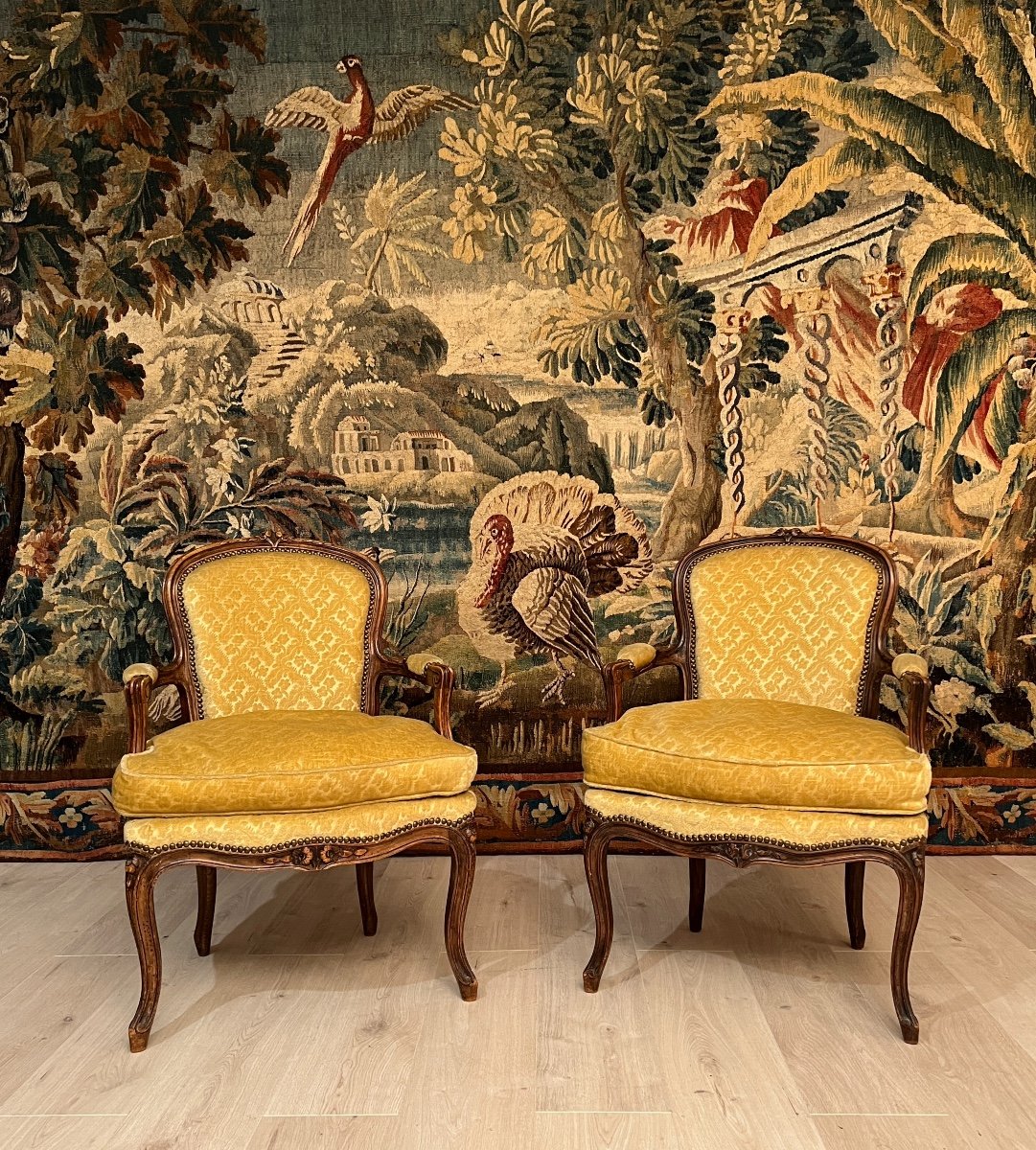 Suite De 2 Fauteuils De Style Louis XV Epoque XIXeme