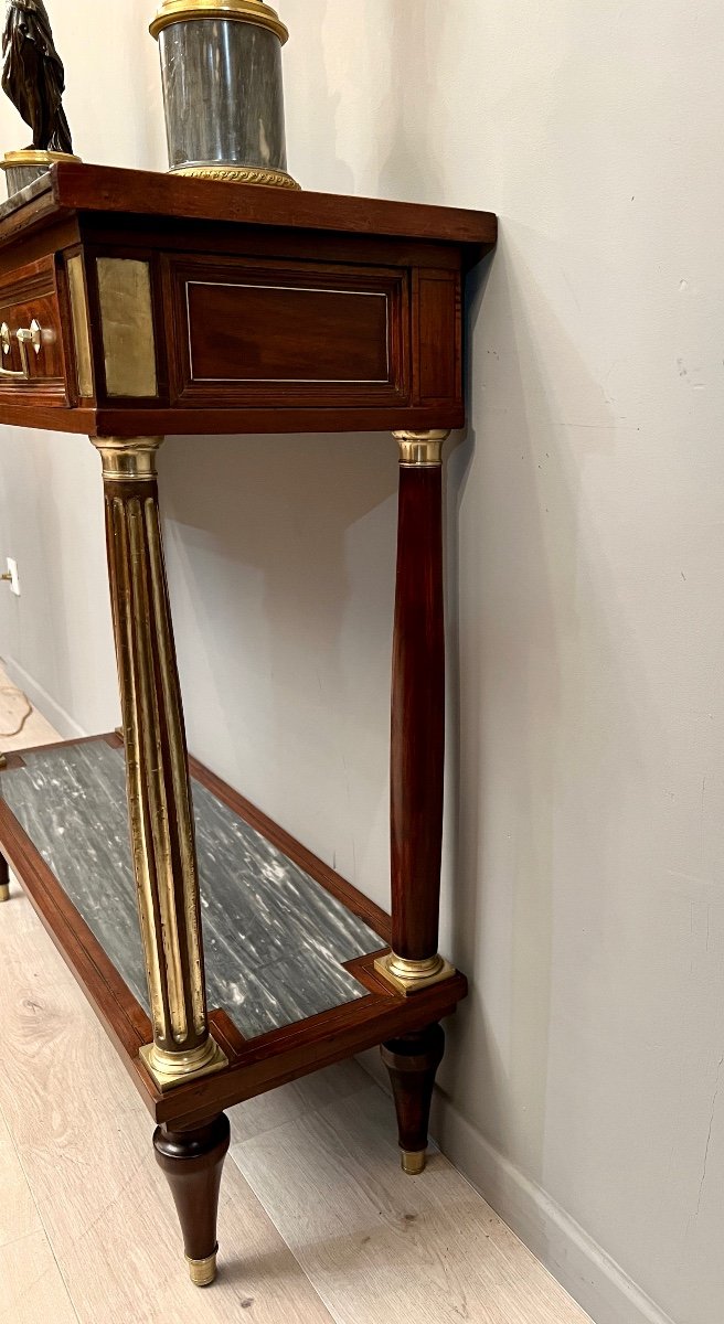 Console Louis XVI Marble Turquin, Circa 1780-photo-4