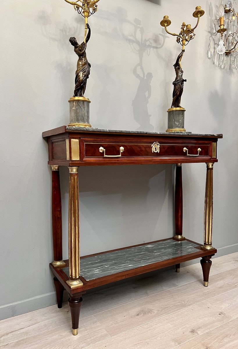 Console Louis XVI Marble Turquin, Circa 1780-photo-2