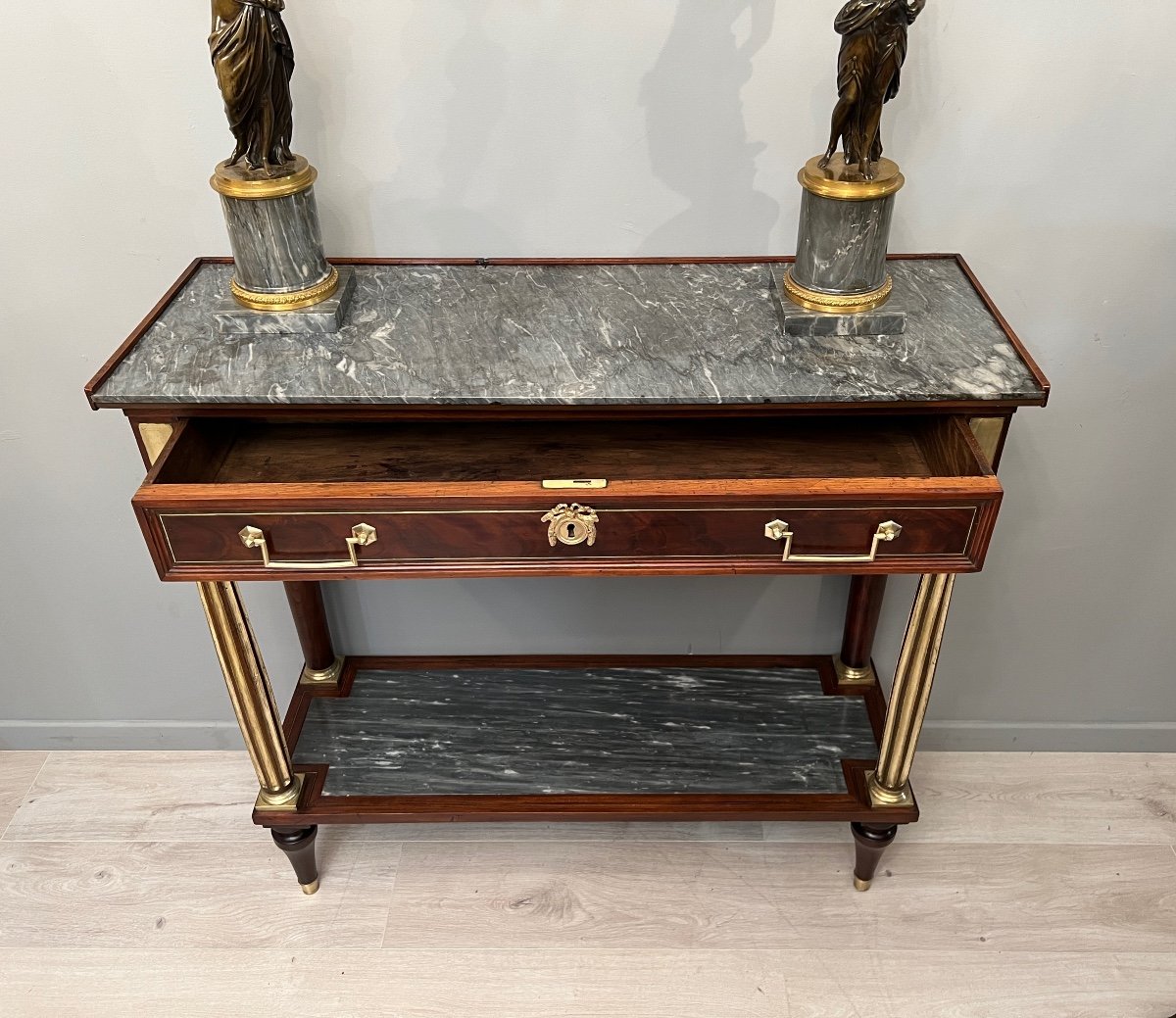Console Louis XVI Marble Turquin, Circa 1780-photo-3