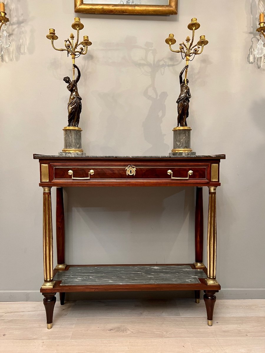Console Louis XVI Marble Turquin, Circa 1780