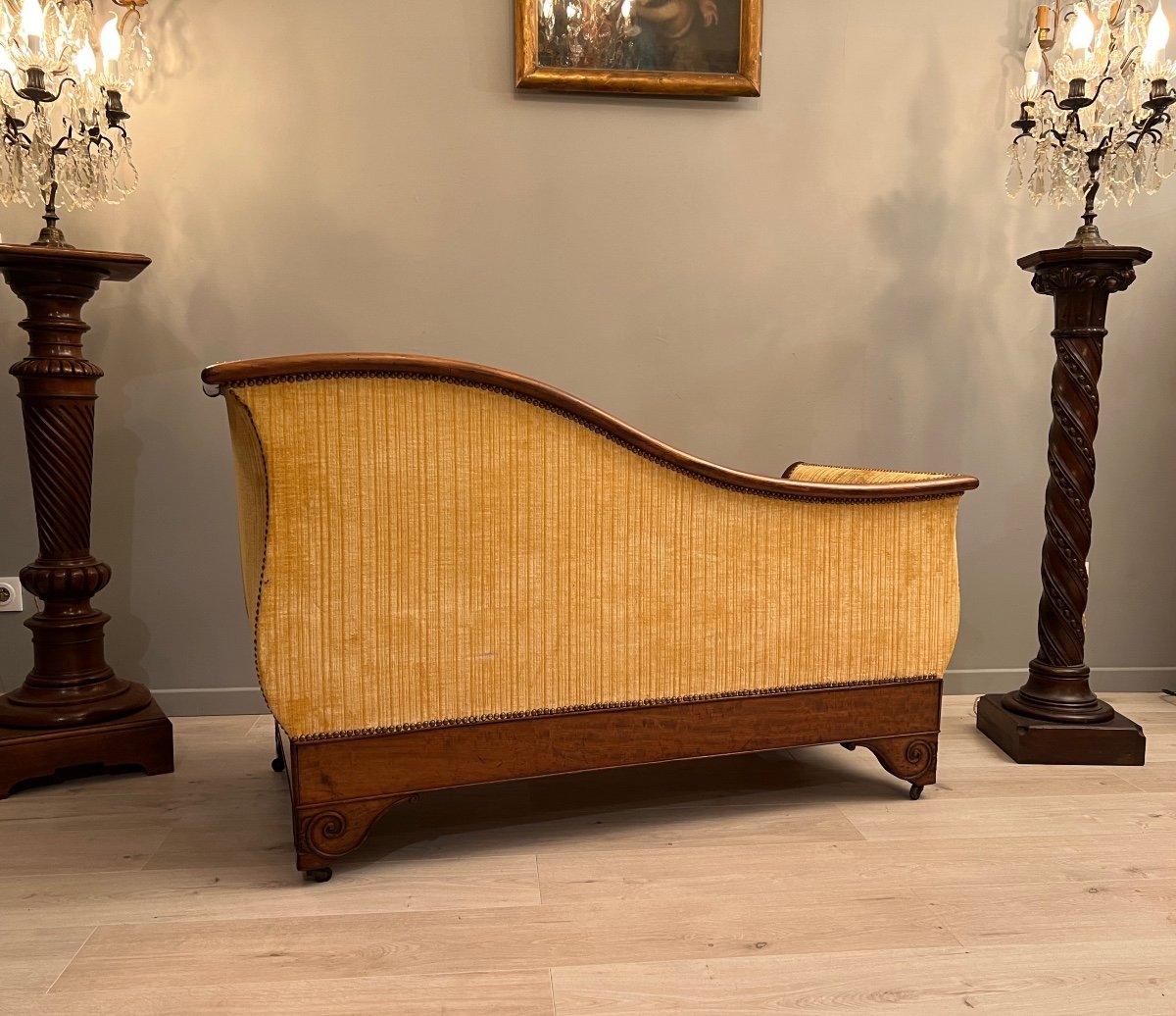 Mahogany Meridienne From Restoration Period Circa 1830-photo-2
