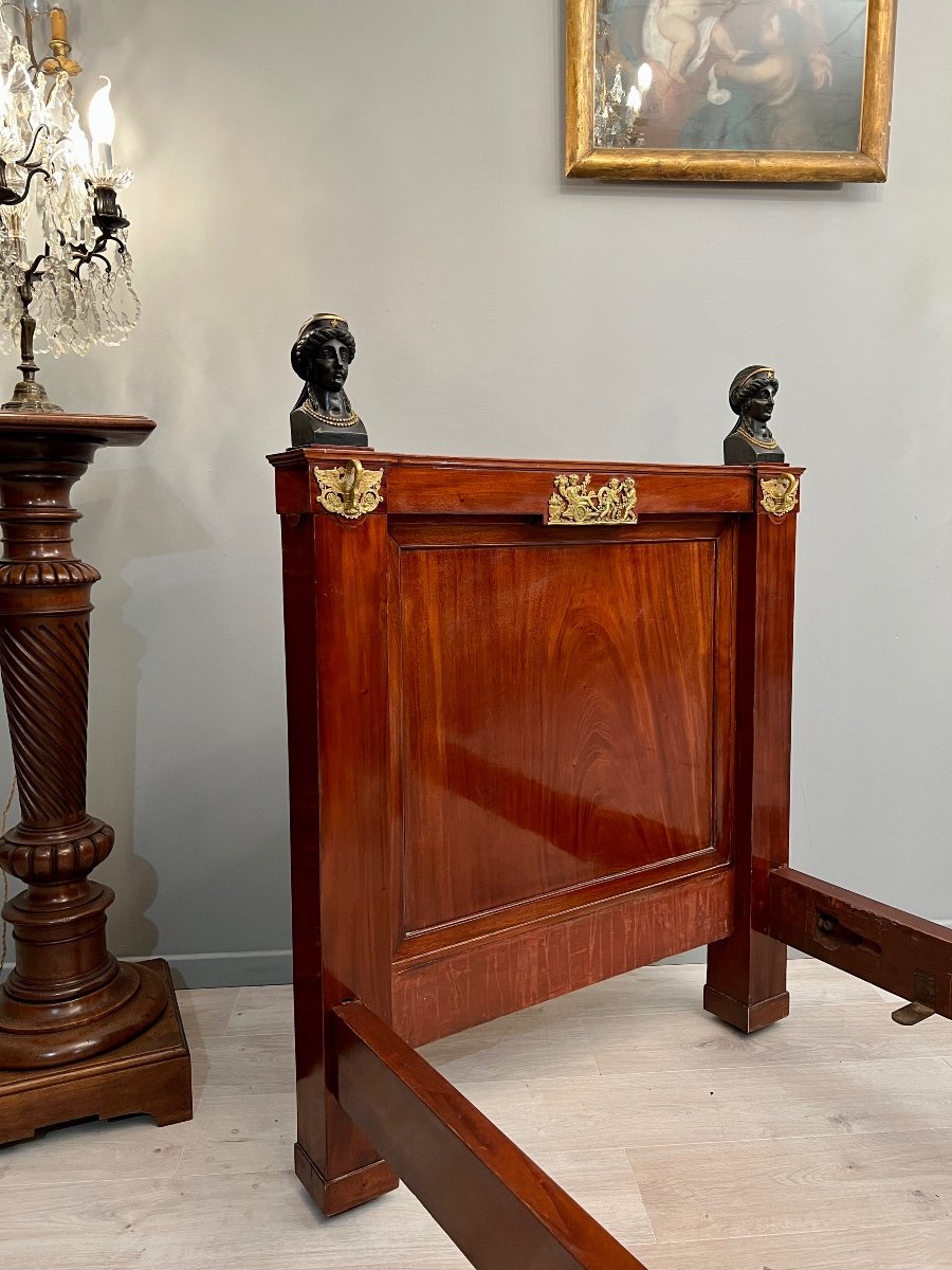 Jacob, Rare And Exceptional Empire Period Bed Return From Egypt, Circa 1810-photo-4