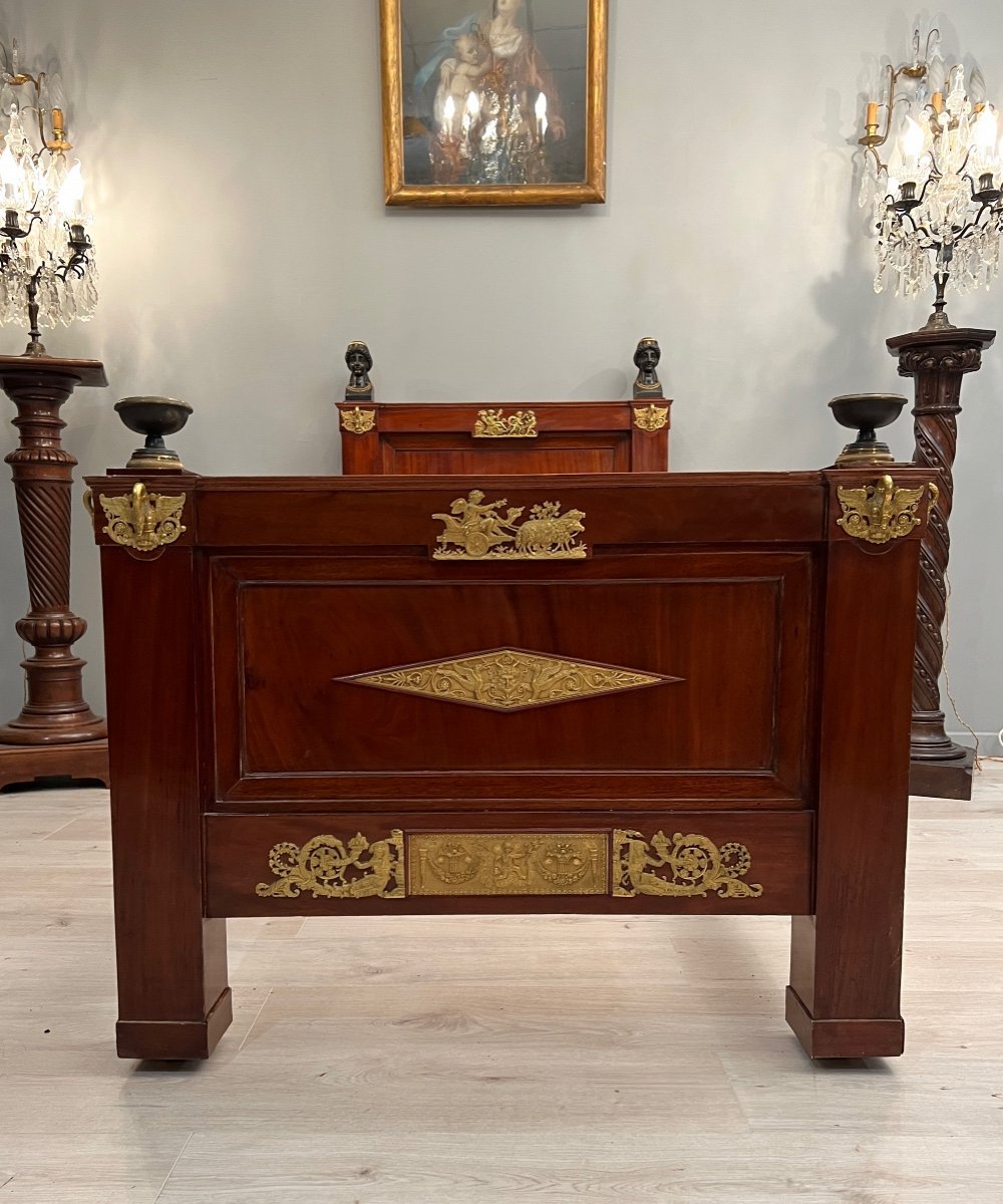 Jacob, Rare And Exceptional Empire Period Bed Return From Egypt, Circa 1810-photo-6