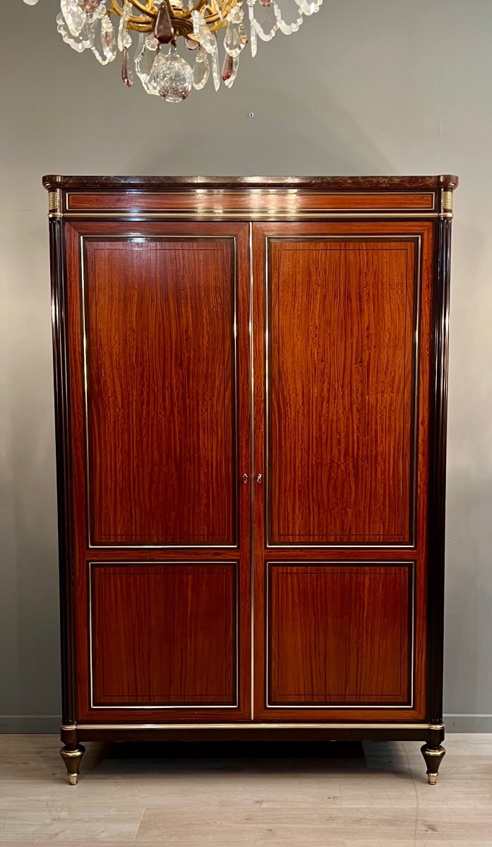 Louis XVI Style Cabinet Napoleon III Period Around 1870-photo-2