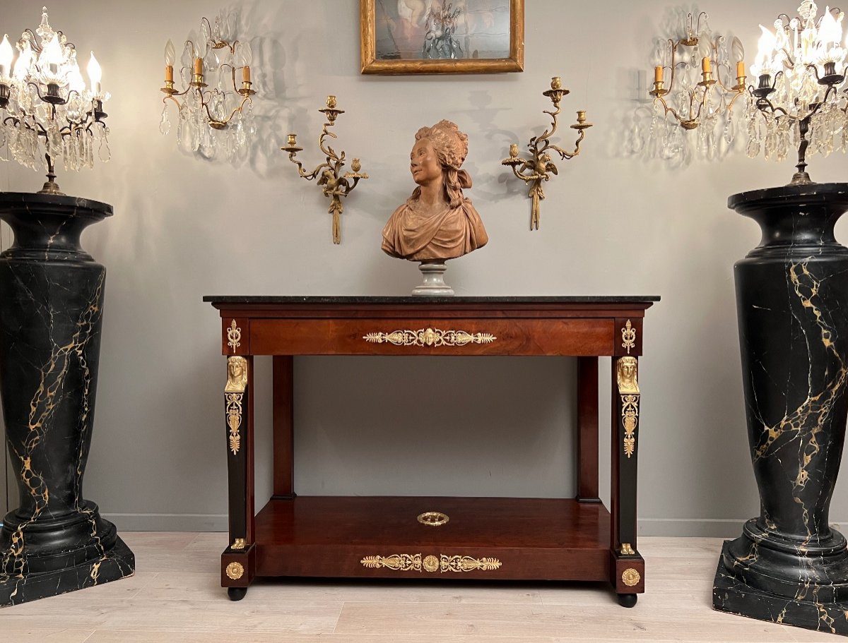 Jacob Desmalter, Large Empire Period Console Return From Egypt Early Nineteenth Time-photo-6