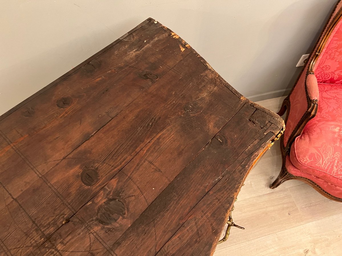 Curved Commode In Regency Period Marquetry Circa 1740-photo-5
