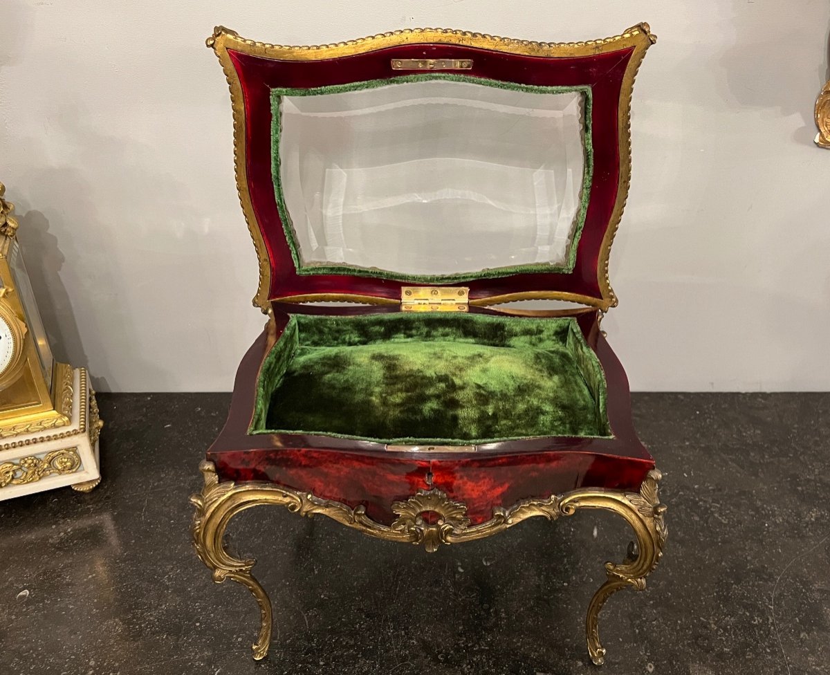 Rare Exhibition Showcase In Tortoiseshell And Dore Bronze Napoleon III Period-photo-2
