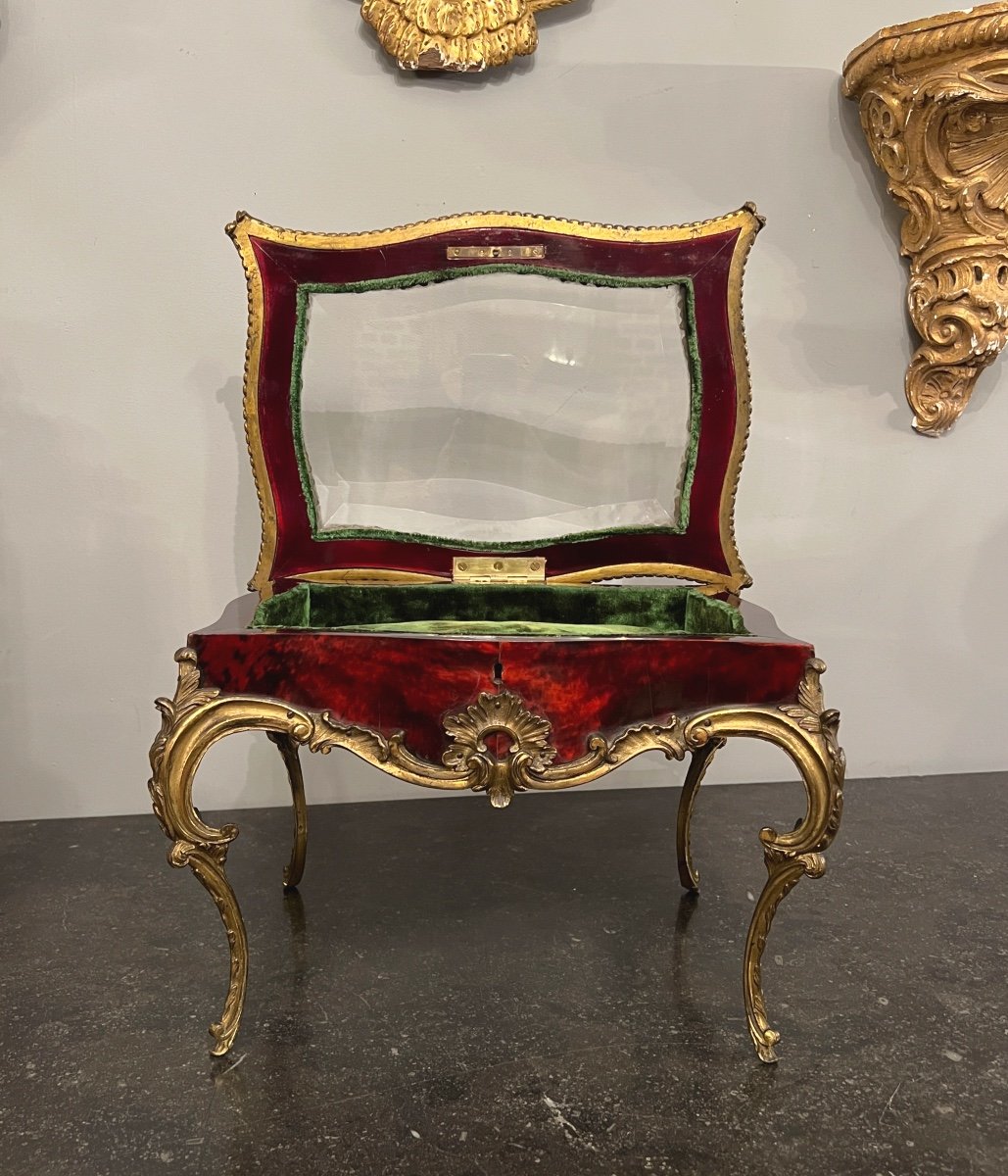 Rare Exhibition Showcase In Tortoiseshell And Dore Bronze Napoleon III Period