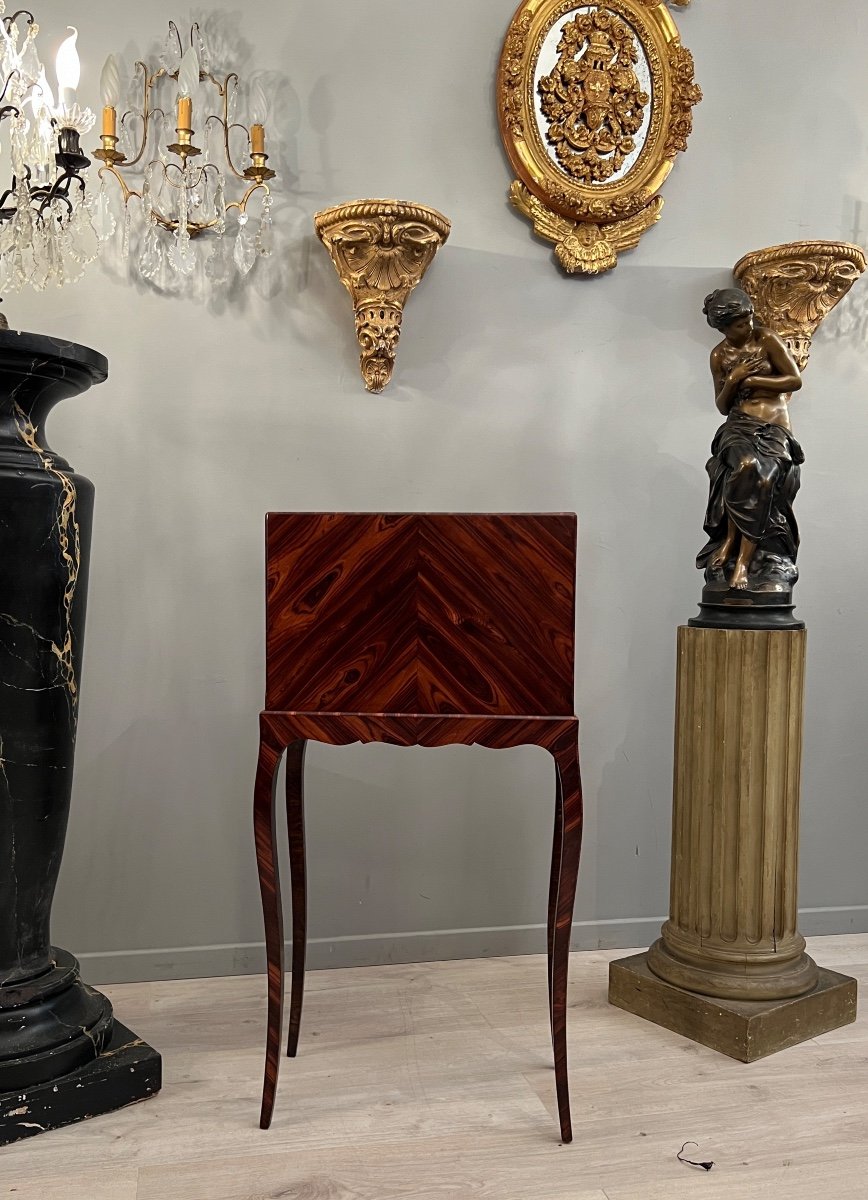 Small Louis XV Style Cabinet In Chinese Coromandel Lacquer Eighteenth Time-photo-4