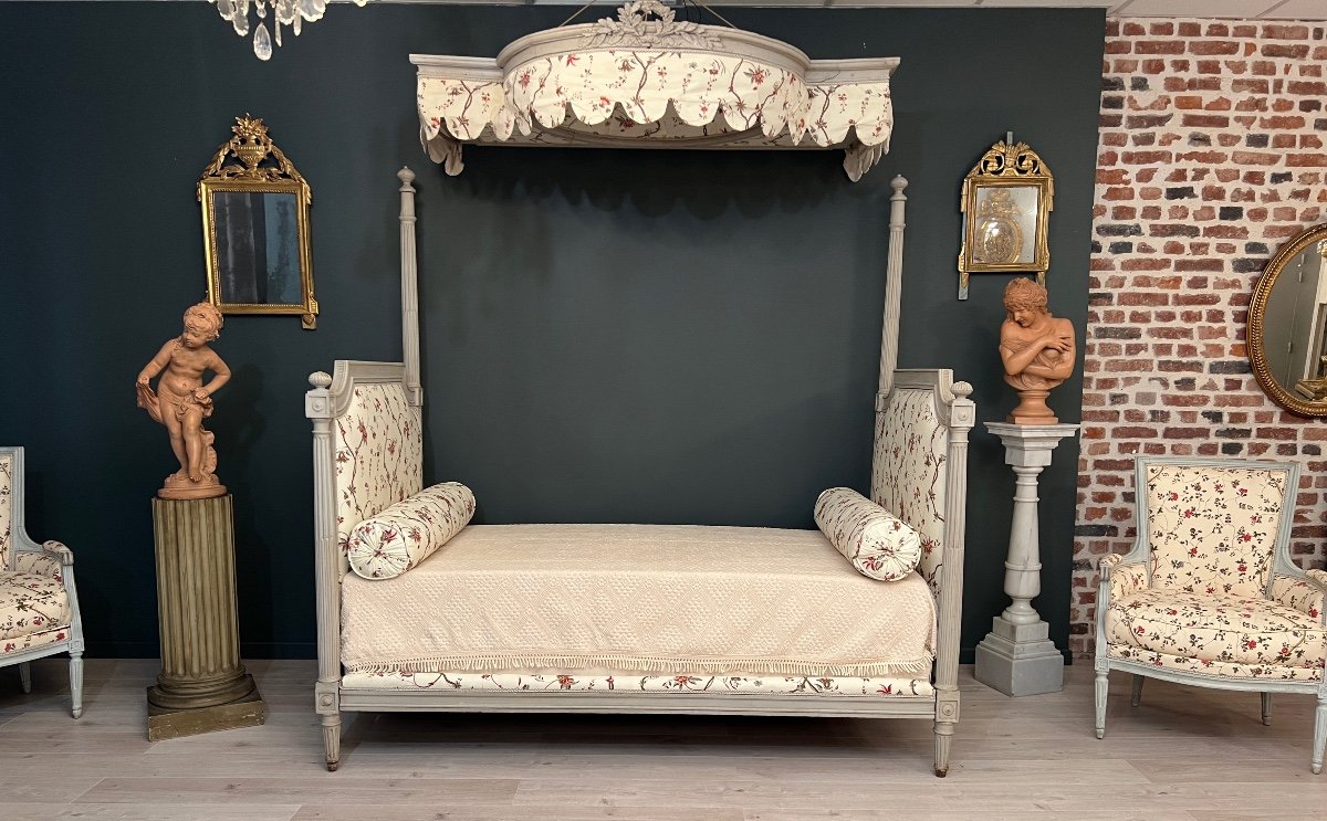 Canopy Bed Said In Chair To Preach, Louis XVI Period Around 1770-photo-3