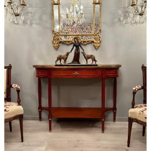Louis XVI Style Console Table In Mahogany Maison Jansen Paris