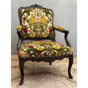 Large Armchair With Flat Backrest From The Regency Period Debut XVIIIth
