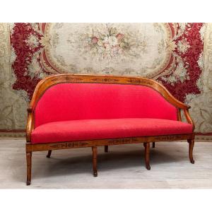 Rare Banquette Gondole d'Epoque Charles X Vers 1820