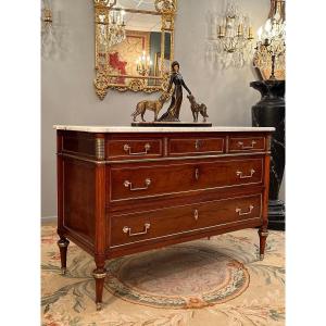 Louis XVI Commode In Mahogany Eighteenth Century Circa 1770