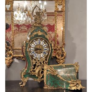 Wall Cartel And Its Lamp Base Louis XV Style Boulle Marquetry Nineteenth