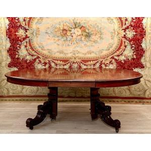 19th Century Mahogany Dining Room Pedestal Table Circa 1830 (4m)