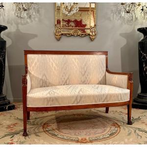 Jacob Desmalter, Banquette En Acajou d'Epoque Consulat Vers 1800