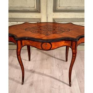 Small Desk In Marquetry From Napoleon III Period Circa 1870