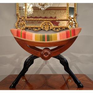 Empire Style Curule Stool Around 1950