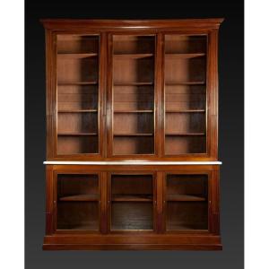 Important Chateau Library In Mahogany From Louis XVI Period Circa 1780