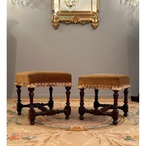 Suite Of Louis XIV Period Stools From The 17th Century