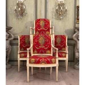 Lacquered Wood Living Room Furniture From The Directoire Period Circa 1790