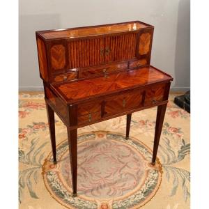 Small Louis XVI Marquetry Desk For Lady Bonheur Du Jour, Circa 1780