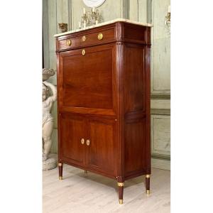 Conrad Mauter, Louis XVI Stamped Mahogany Secretary, Circa 1780