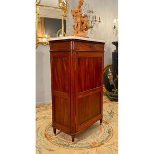 Jean - François LELEU, Cabinet en Acajou Massif Estampillé d'Epoque Louis XVI, Vers 1770