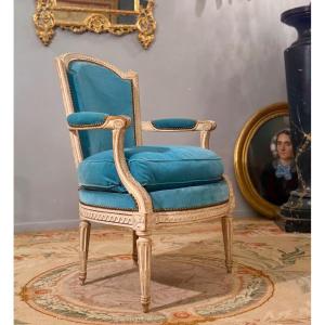 Georges Jacob, Louis XVI Period Stamped Armchair, Circa 1770