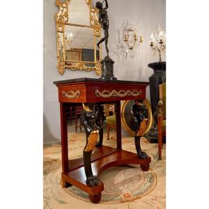 Console en Acajou d'Epoque Empire, Vers 1810