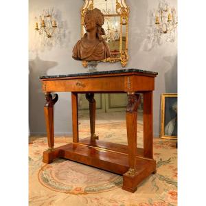 Louis FOSSORIER, Console Estampillée de Style Empire Retour d'Egypte Epoque XIXème