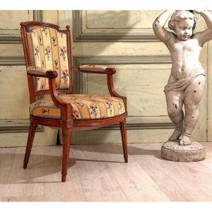 Fauteuil Cabriolet  d'Epoque Louis XVI, Vers 1780 