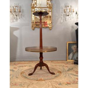 Important Silent Mahogany Sideboard From The Louis XVI Period, Circa 1780