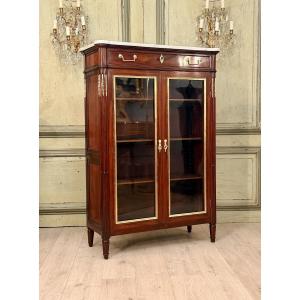 Louis XVI-period Mahogany Display Bookcase, Circa 1780