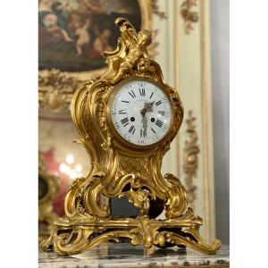 F. Barbedienne, Gilded Bronze Cartel In The Louis XV Style, Napoleon III Period