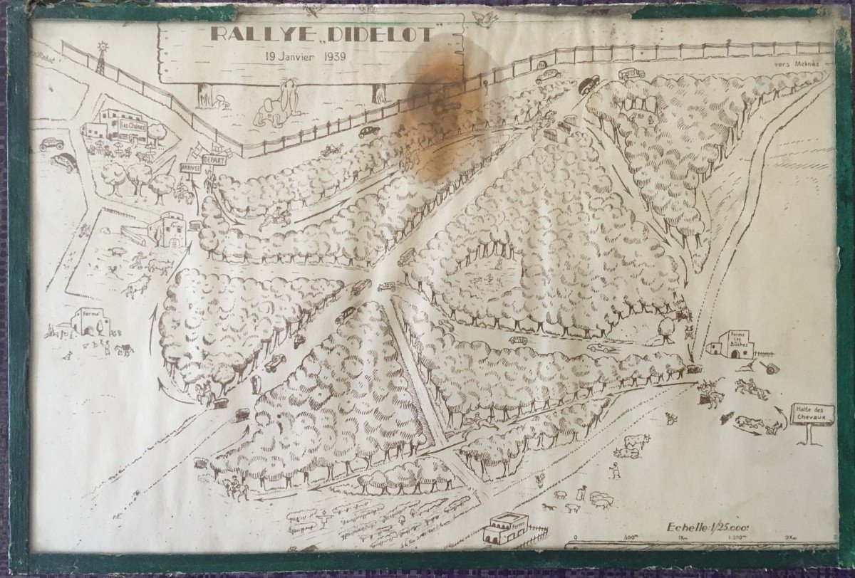 Set Of 6 Plans Of Rally Routes In Morocco Years 1938/39-photo-3