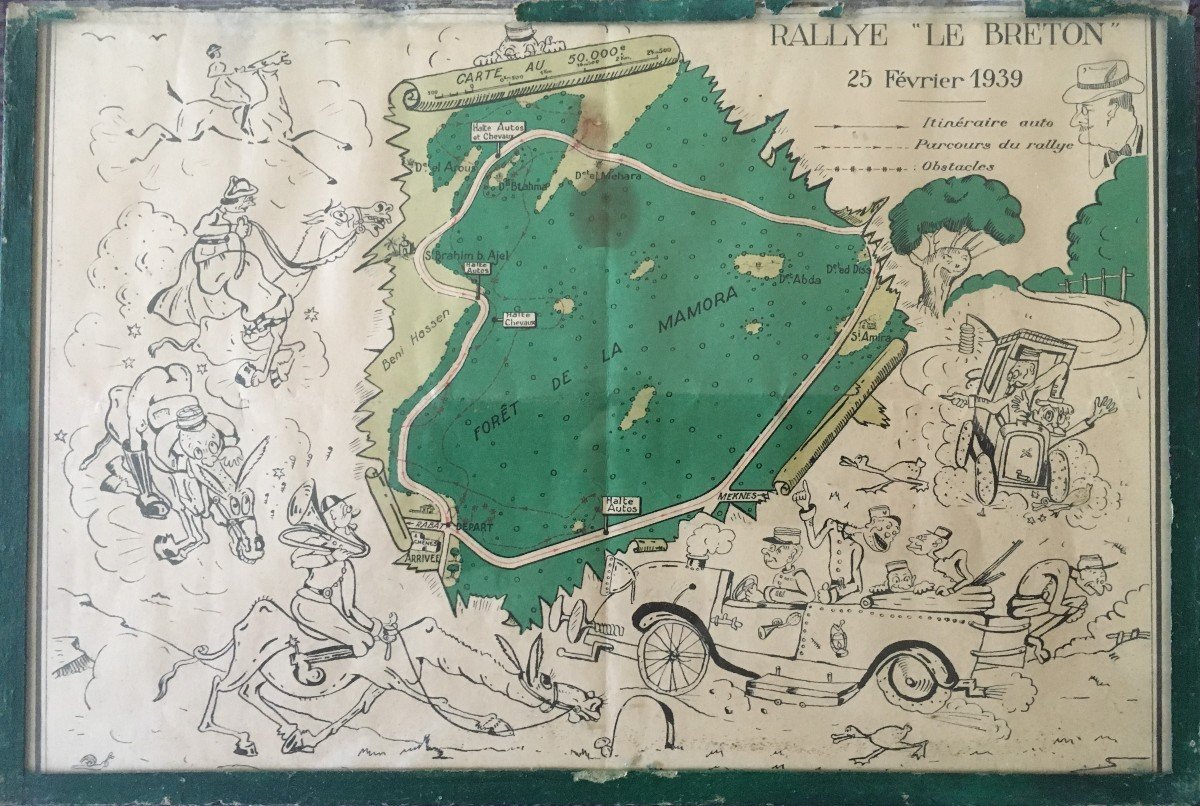 Ensemble De 6 Plans De Parcours De Rallyes Au Maroc Années 1938/39-photo-4