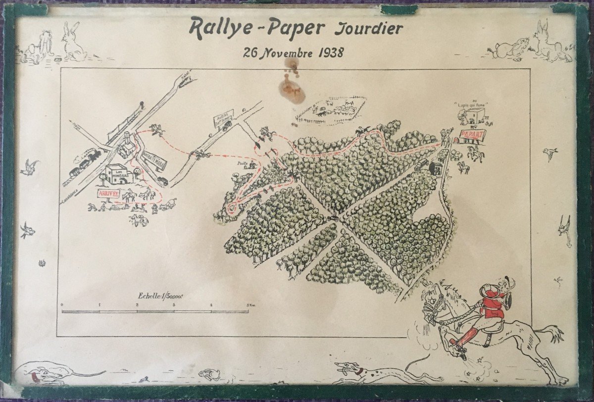 Ensemble De 6 Plans De Parcours De Rallyes Au Maroc Années 1938/39-photo-1